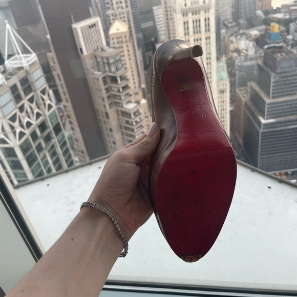 Christian Louboutin Brown Round Toe Pumps - Picture 3 of 4